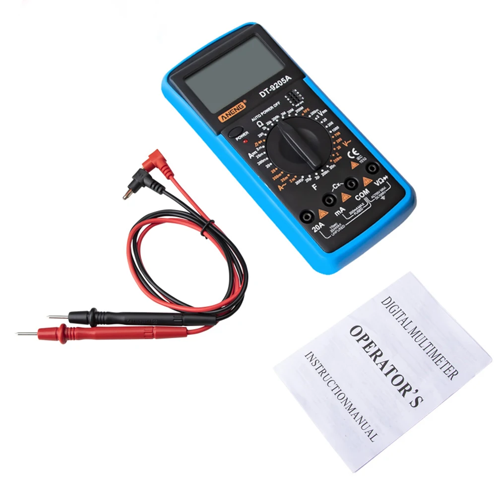 DT-9205a Ручной ЖК-цифровой мультиметр AC DC мультиметр профессиональный тестер Измеритель емкостный вольтметр 1999 счетчиков