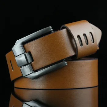 

New Men's Belt male leather pin buckle belts Men Alloy Buckle Casual Male Vintage Strap Male leather luxury belts 110cm