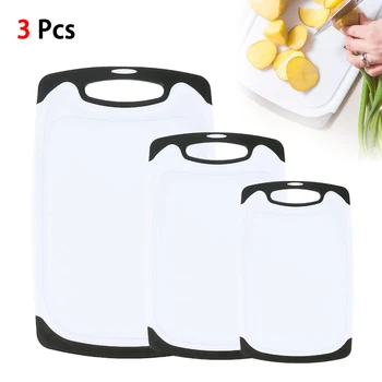 

3Pcs/Set Cutting Board Set Environmentally Friendly Plastic Chopping Board Vegetable Meat Cutting Pad