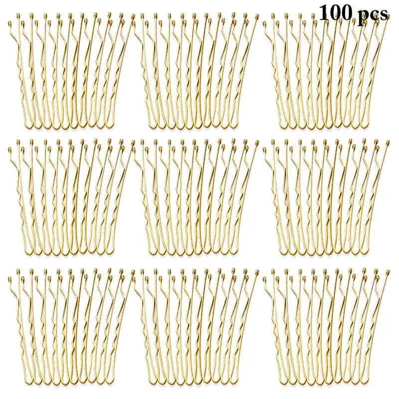 

100 шт./компл. однотонные заколки для волос, многофункциональные металлические заколки-невидимки, заколки для укладки волос, аксессуары для волос для женщин и девушек