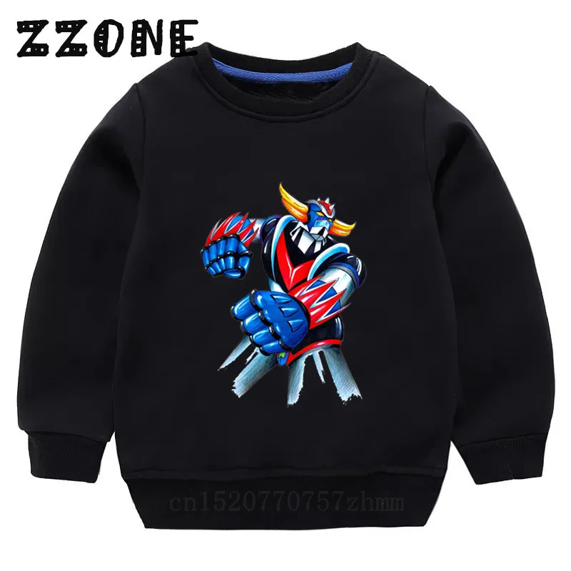 Детские толстовки с капюшоном; детские толстовки с рисунком робота из Японии; свитер с героями мультфильмов; хлопковый пуловер для малышей; топы для девочек и мальчиков; осенняя одежда; KYT5244