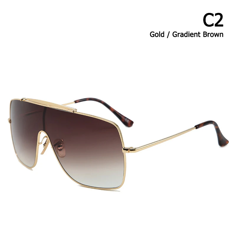 JackJad Fashion WINGS II Style Shield Sunglasses With Metal Hood Men Vintage Brand Design Sun Glasses Oculos De Sol 50279 - Цвет линз: C2 Gold Brown