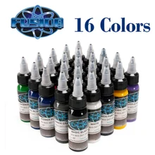 16 цветов 30 мл/bottlePermanent макияж татуировки цветные чернила набор пигментов для тела краска для бровей татуировки пигмент татуировки аксессуары