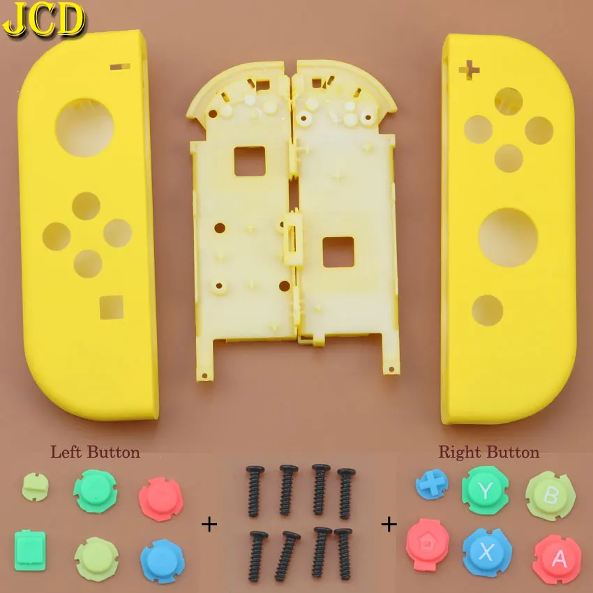 JCD с инструментами корпус оболочка Крышка для переключателя shand NS Joy-Con контроллер защитный чехол W/ABXY Кнопка D-Pad для NX Joy Con - Цвет: F Yellow