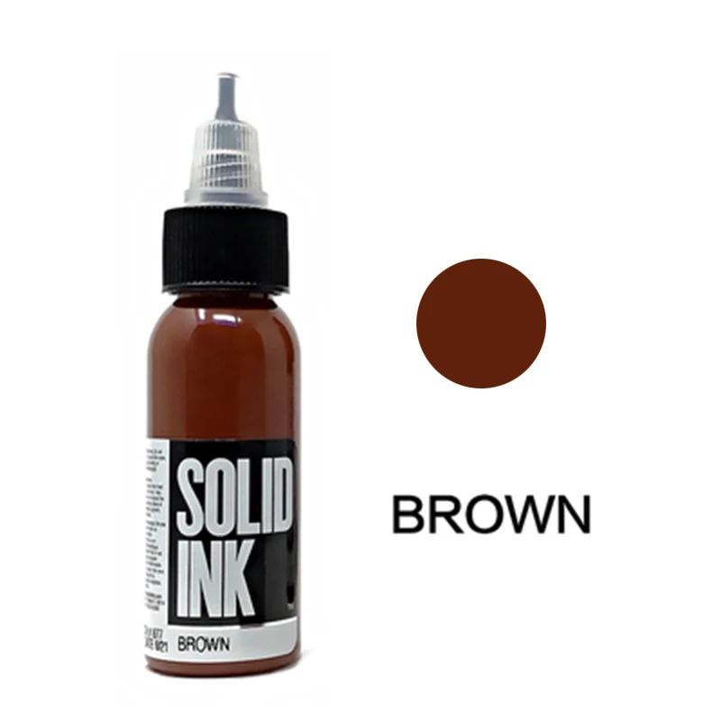 Tinta чернила для татуировки пигмент микроblading pigmento pigmentos tintas para tatuajes tinta tatuaje encre tatouage тату цвета - Color: Brown
