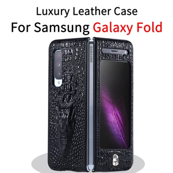 

For Samsung Galaxy Fold Case 360 Full Protection Matte Genuine leather Luxury Protective Phone Cover For galaxy fold case
