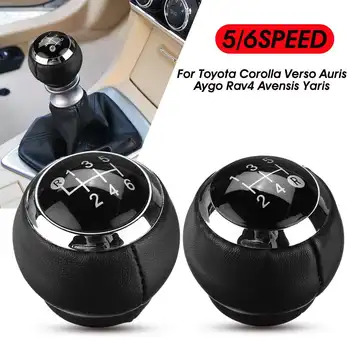 

5 / 6 Speed Car Manual Gear Shift Knob Lever Shifter Handball PU Leahter For Toyota Corolla Verso Auris Aygo Yaris Avensis