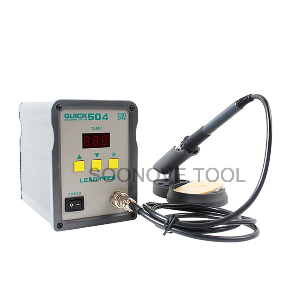 QUICK504 90 Вт LeadFree сварочный аппарат Электропаяльник высокая частота паяльная станция цифровой дисплей паяльная станция
