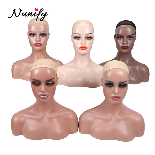 Realistic Female Mannequin Head With Shoulder Display - Temu