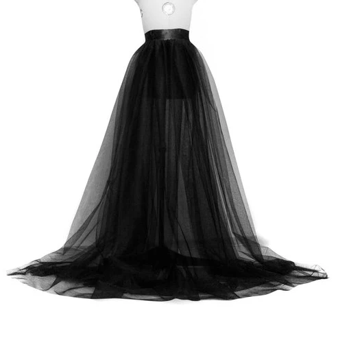 

US Temperament Women A-line Tulle Tutu Long Skirt Wedding Party Prom Bandage Mesh Maxi Skirts