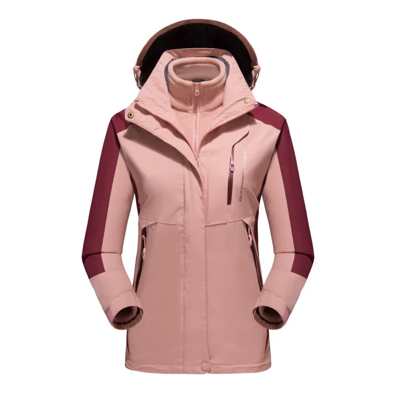 SJ-Maurie, водонепроницаемая куртка для мужчин и женщин, лыжный костюм, комплект, теплая куртка для сноуборда, Мужская лыжная одежда для туризма, катания на лыжах, M-7XL - Цвет: Women03