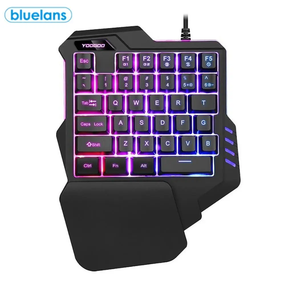 Проводная игровая клавиатура G92 35 клавиш с накладкой на запястье светодиодный