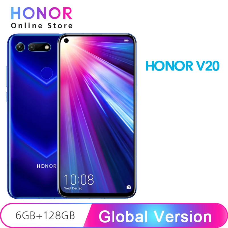 Глобальная версия Honor View 20 6 ГБ ОЗУ 128 Гб ПЗУ V20 NFC супер зарядка Kirin 980 Восьмиядерный