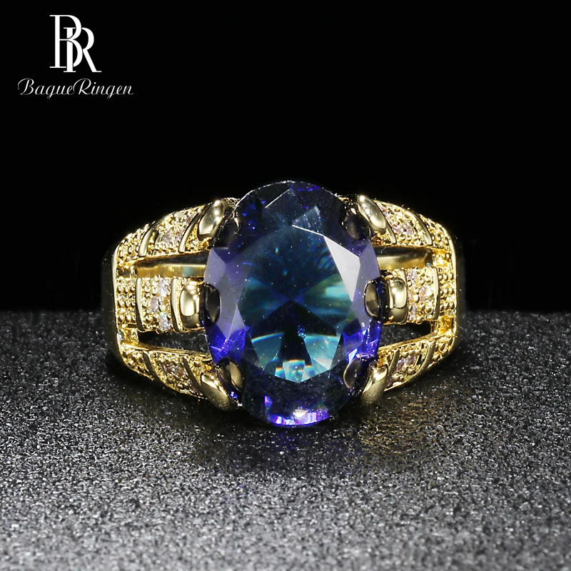 Bague Ringen, серебро 925, ювелирные изделия, голубое фиолетовое кольцо с камнями для женщин, аметист, сапфир, циркон, роскошный дизайн, вечерние