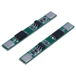 10 шт. 1S 3,7 V 4A li-ion BMS PCM 18650 Защитная плата для батареи PCB для 18650 литий-ионный аккумулятор Double MOS