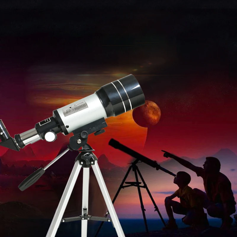 150X Professional Stargazing Zoom Astronomical Telescope with Tripod 70mm Refractor Wide Angle Moon Watching  Portable Focus