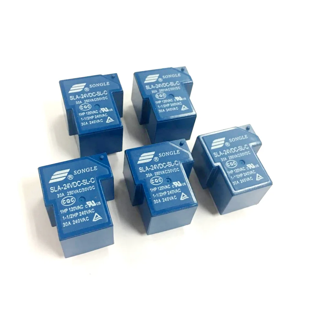 5Pcs SONGLE 24V 1 CH Relay SLA-24VDC-SL-C 250V AC 30V 30A DC Workshop | Обустройство дома