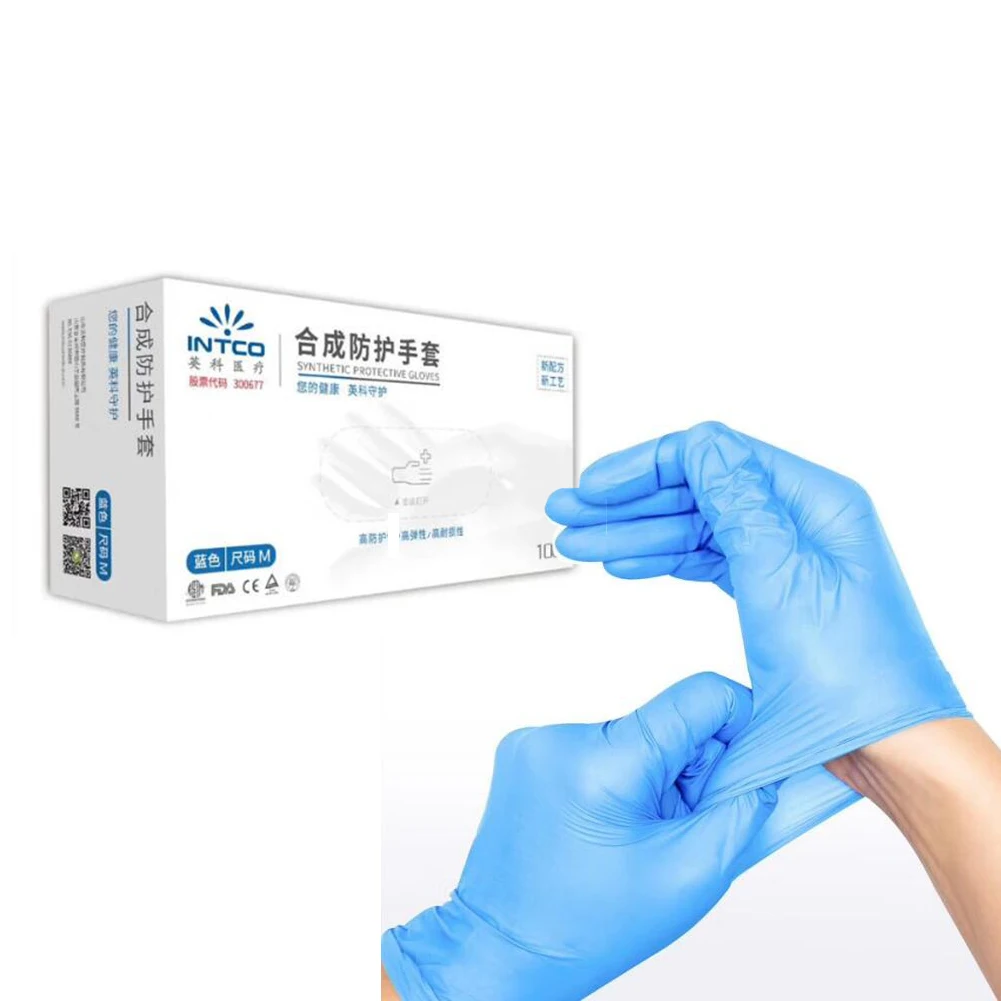 

100 PCS Disposable Gloves One Time PVC Vinyl Gloves Flexiable Hand Use Dish Washing Cleaning Care Glove Food Prep Safty Stretch