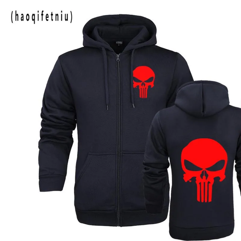 

2019 New design 3D Punisher Hoodies Sweatshirts Lycra Civil War Avengers Cosplay Costume Fitness Autumn Jacket Couple Tops