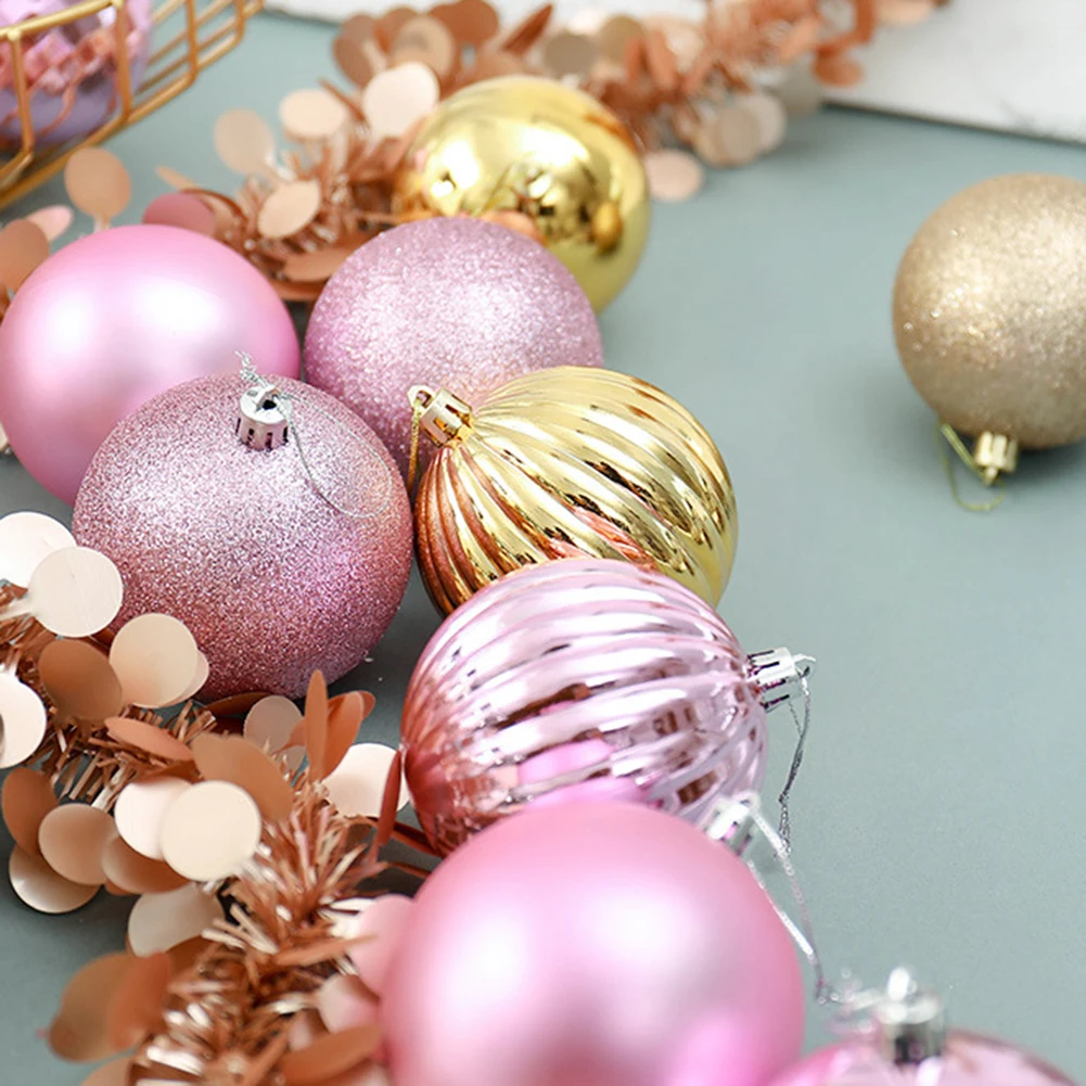34 шт Рождественские шары покрытые безделушкой легкие висячие DIY орнамент с рождественской елкой домашние вечерние елочные украшения подарок