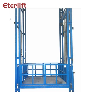 

12m 500kg load guide rail warehouse hydraulic power cargo lift