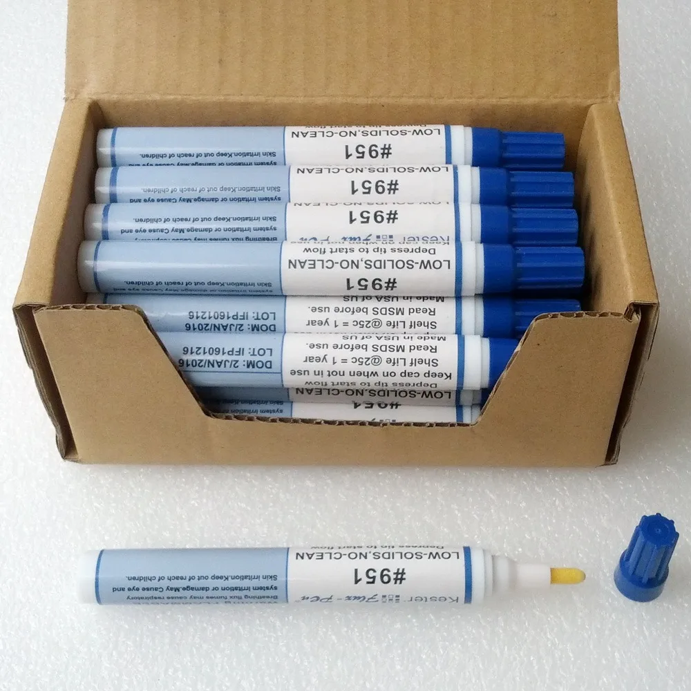 10pcs Kester951 Flux Pens No Clean Soldering Flux Pen For Soldering Solar Cell & Fpc/pcb Use