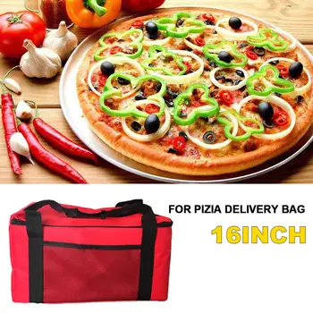 

16 Inch Portable Large Insulated Bag Pizza Cake Delivery Bag Insulation Picnic Bag Ice Freshness Bag Waterproof Insulation Cotto