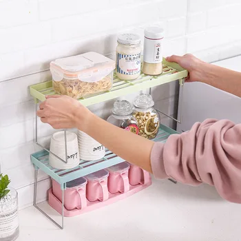 

Kitchen Spice Kitchen Shelf Kitchen Storage Rack Plastic Folding Kitchen Rack Kitchen Spice Jar