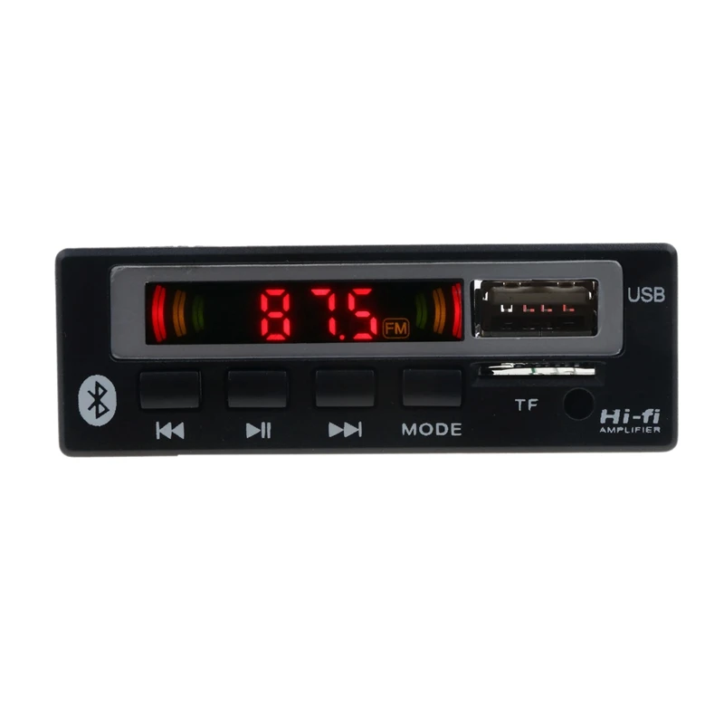 Bluetooth 5 0 Mp3 Wma Wav декодер доска в 12 В беспроводной аудио модуль цветной экран Usb Tf Fm