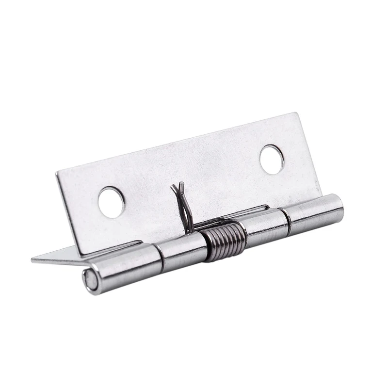 Furniture cabinet with 50 x 38 x 5mm, spring hinges made of stainless steel, silver, 2 pieces