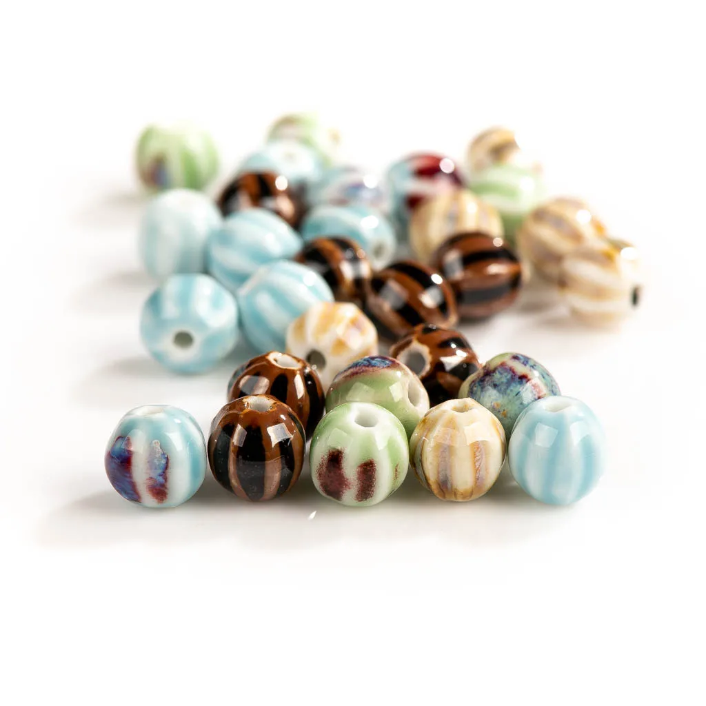 Ceramic Beads Jewelry Accessories Small Watermelon Spherical Ceramic Beads DIY 11#20pcs