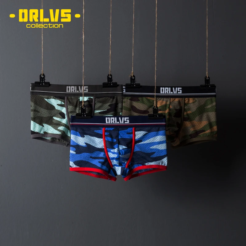 Камуфляжные Cuecas Мужские боксеры нижнее бельё Homme Мужское нижнее белье боксеры шорты мужские боксеры сексуальные хлопковые шорты-боксеры сетчатые трусы OR191