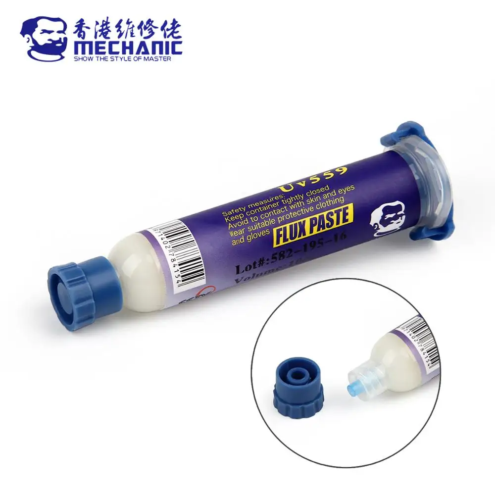 Паяльная паста MECHANIC 10 куб. См/100 г мягкая канифольная Бессвинцовая PCB BGA SMD SMT