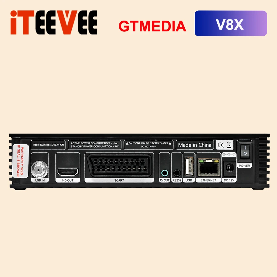 H.265 GTmedia V8X Satellite TV Receiver Card Slot CA Support