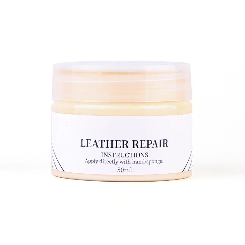 Car Leather Repair Kit Cleaner Vinyl Auto Seat Holes Scratch Cracks Rips Restoration Tool color changing cream set for clothing - Цвет: Beige