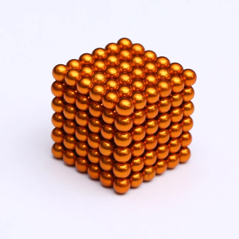 216 шт./компл. 3 мм Магия Магнит магнитные блоки шарики нео кубик-Сфера бусины строительные игрушки головоломки - Цвет: Оранжевый