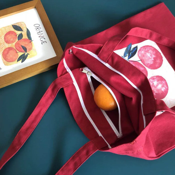 Женская сумка на плечо оранжевая Печать холст для мобильного телефона ключи деньги путешествия K-BEST