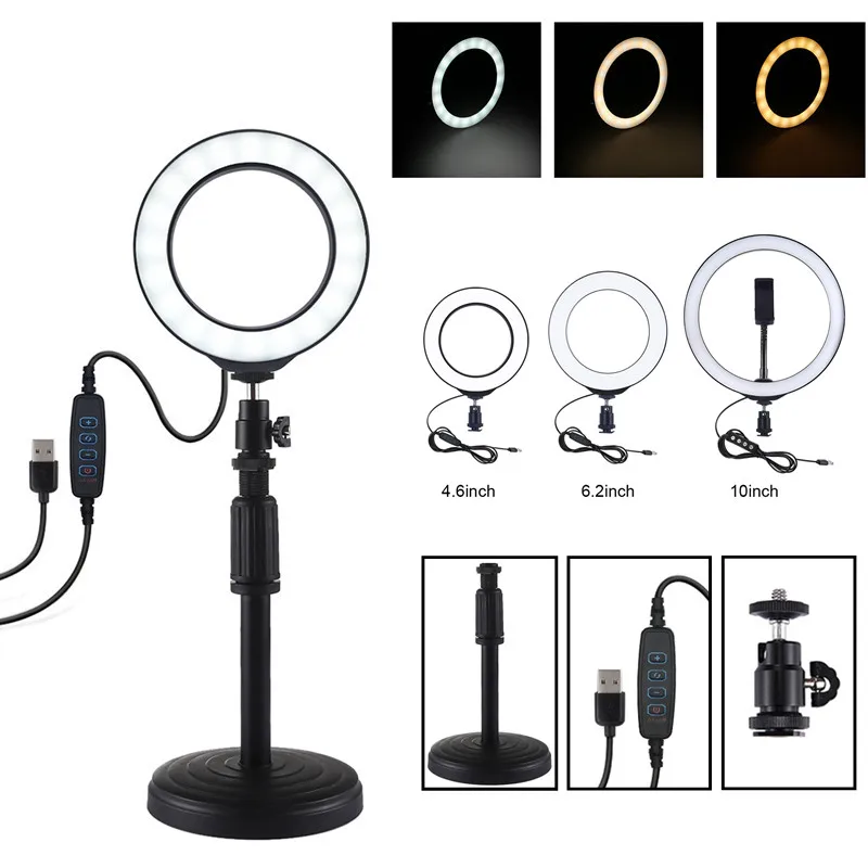 Светодиодный кольцевой светильник для фотостудии видеосъемки Youtube селфи