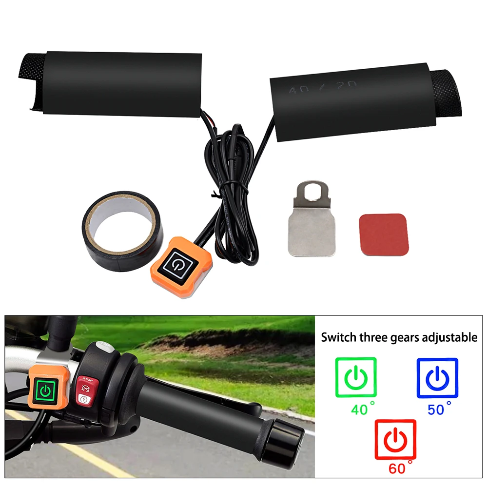 

Motorcycle Accessories Electric Heating Hand bar Heated Hand Grip Motorcycle Non-slip Handle Cover Motorcycle Heated Grips