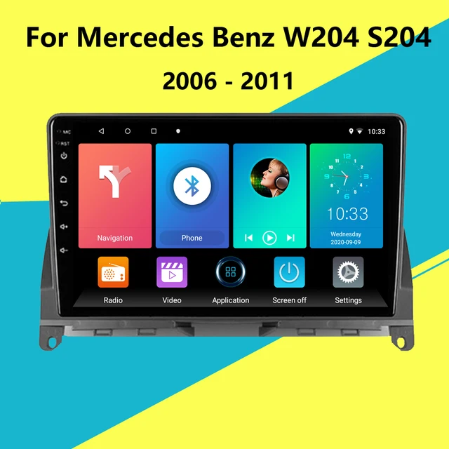 $169.39 2 Din Car Multimedia Player Android Wifi Navigation GPS Autoradio For Mercedes Benz  W204 S204 2006 - 2011 Head Unit Stereo