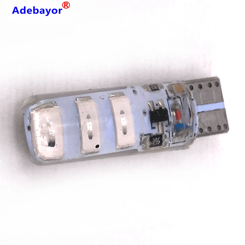 100 шт. T10 5730 5630 6SMD светодиодный водонепроницаемый постоянный светильник для вспышки, двойной режим, силиконовая гелевая оболочка, автомобильная лампа для чтения, автомобильная парковочная лампа
