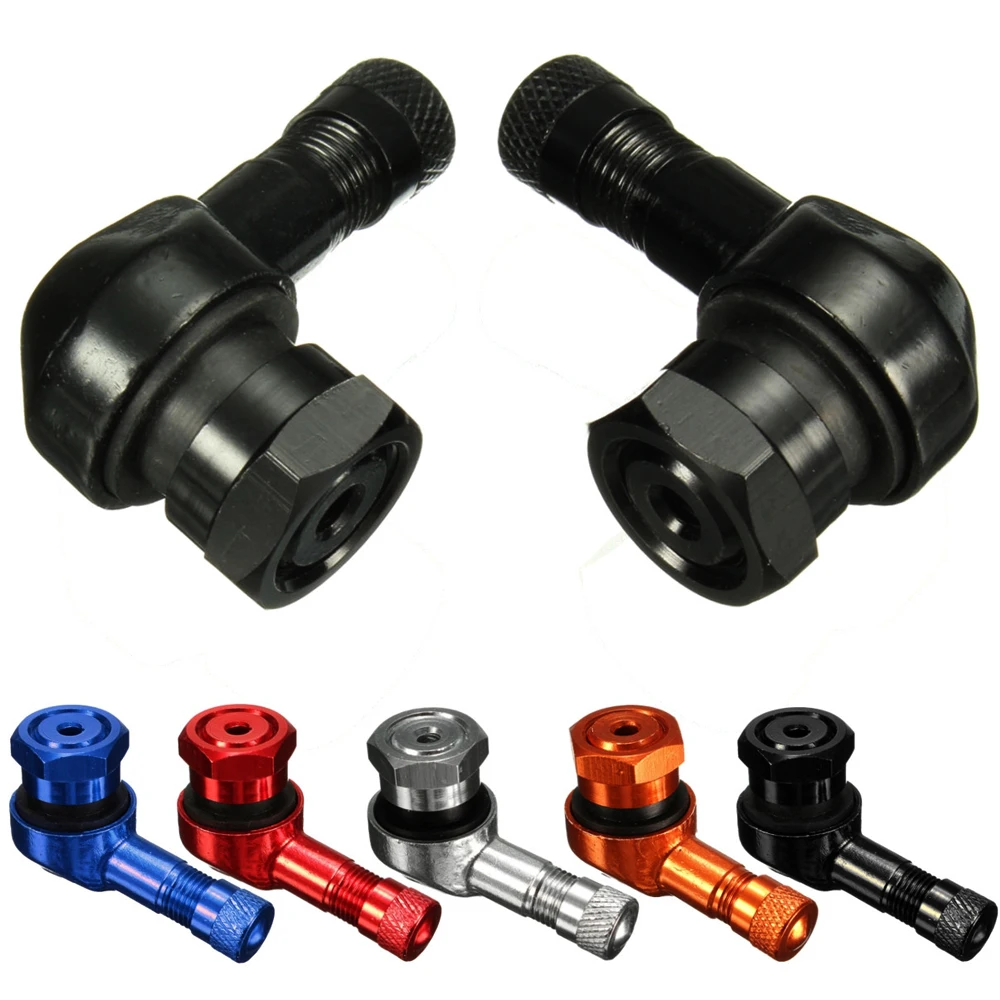 thumbnail image 2 of Black 4-Pack Motorcycle 90-Degree Tire Valve Stems - Easy Install Tubeless Air Valves For Bikes 2 of 14