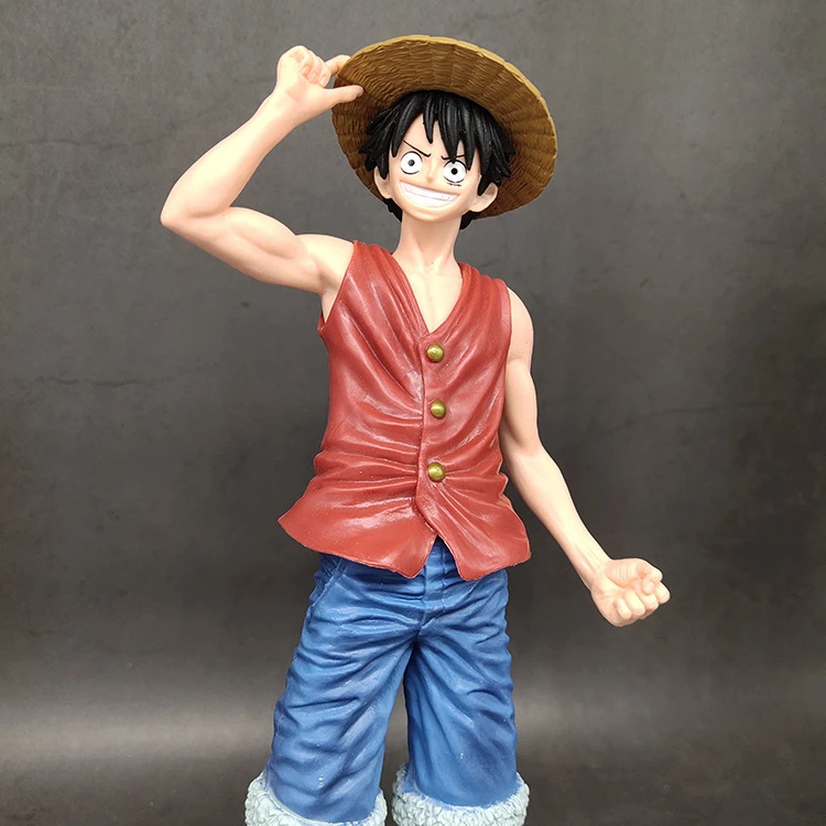 25cm Japanese Anime One Piece Luffy Pvc Action Figure Toys Anime Confident Smiley Straw Hat Luffy Collectible Model Toy Kid Gift Aliexpress
