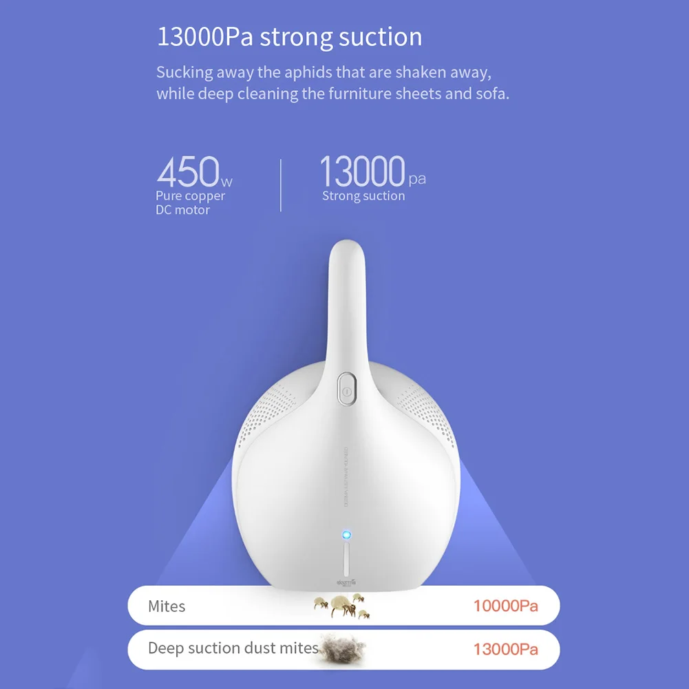 Xiaomi Deerma Handheld Vacuum Cleaner Mijia Electric Mite Killer Cleaner Anti-dust Mites-killing Machine CM810 220V