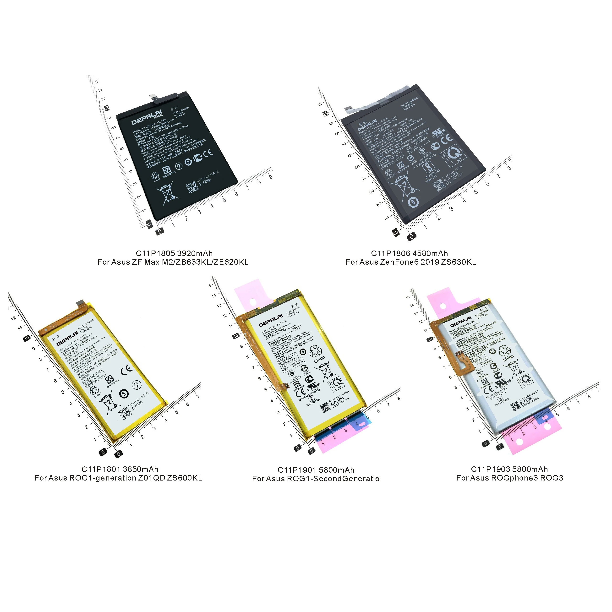 

C11P1801 Battery for Asus ROG1, Z01QD, ZS600KL, ZF Max M2, ZB633KL, ZE620KL, ROG3, ZS600KL, ZF Max M2, ZB633KL, ZE620KL, ROG3