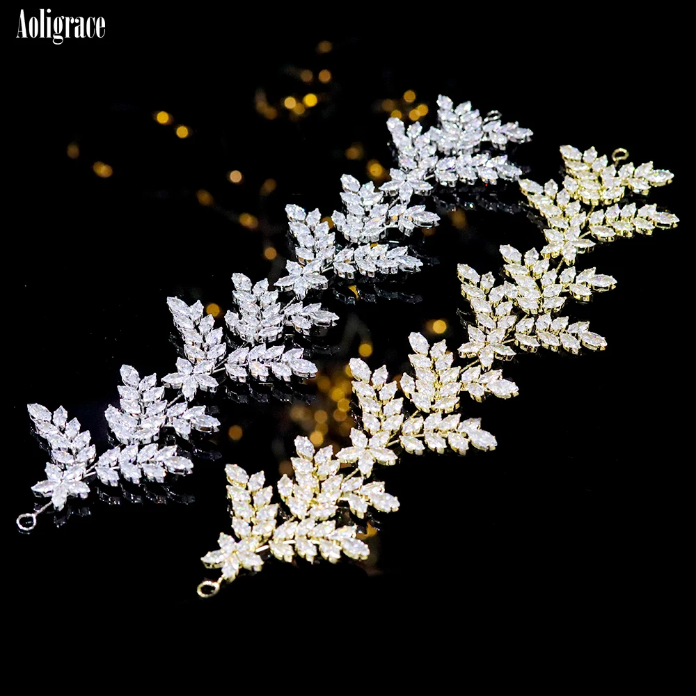 2022 Fashion Cubic Zirconia Soft Headband CZ Wedding Hairband for Women Diadem Bride Princess Headpiece Crowns Hair Accessories