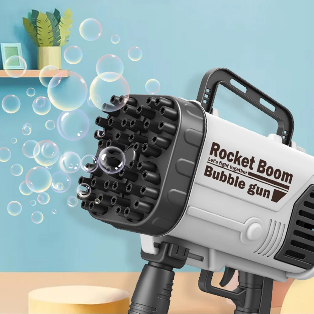 

Rocket Launcher Shape Bubble Maker 44-Hole Electric Bubble Machine Automatic Blower Bubbles Maker Gun For Kid Toys Children Gift