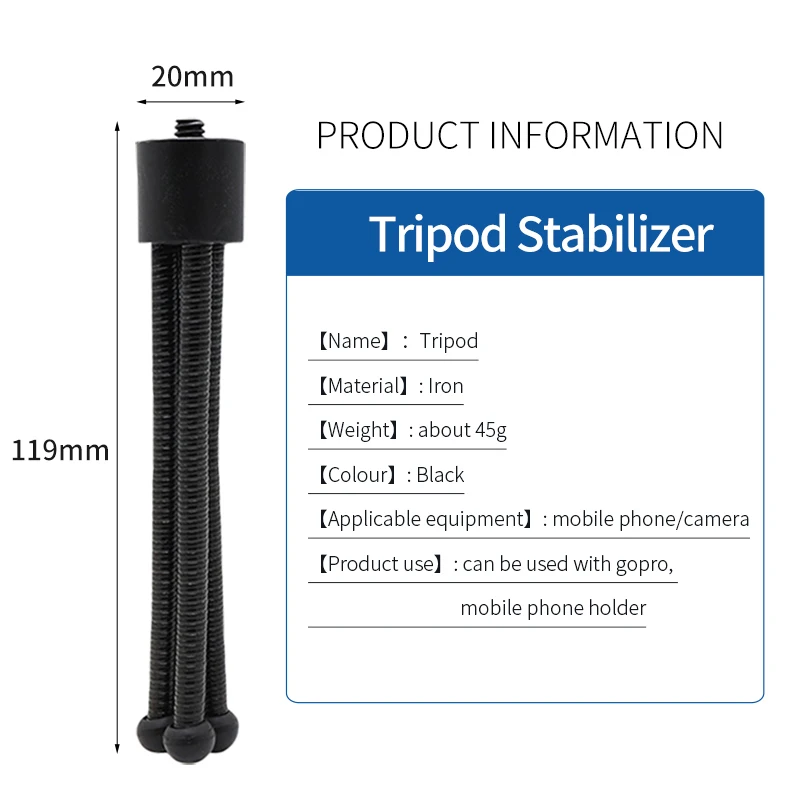 Mini Tripod Portable Flexible Adjustable Soft Feet For CellPhone Camera Photography Tripod Mobile Phone Desktop Holder