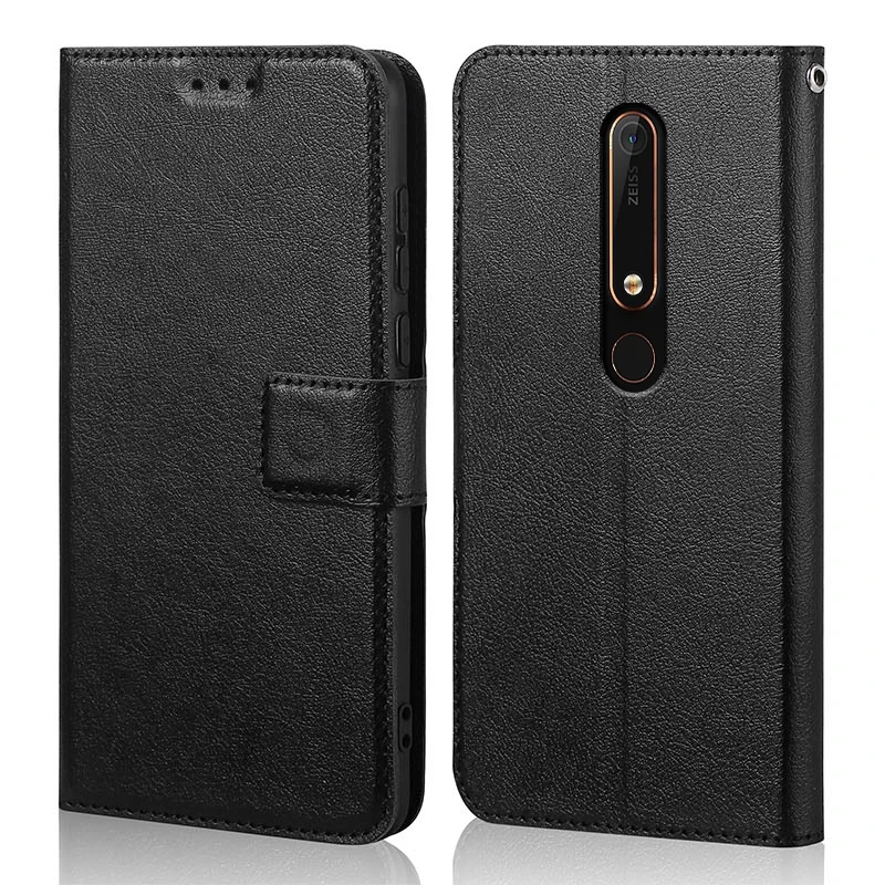 Silicone Flip Case for Nokia 6 2018 Luxury Wallet PU Leather Magnetic Phone Bags Cases for Nokia 6.1 with Card Holder 5