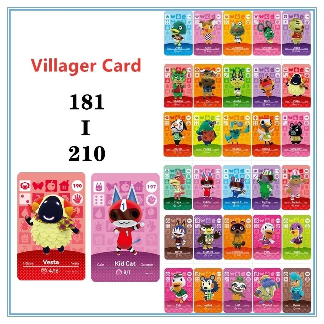 Animal Croxxing ACNH Series 2 3（181 Drake 210 Cyrus）Ankha Freya Kid Cat  Villagers NFC Game Cards NS Switch WiiU Multiple Choice|Access Control Cards|  - AliExpress